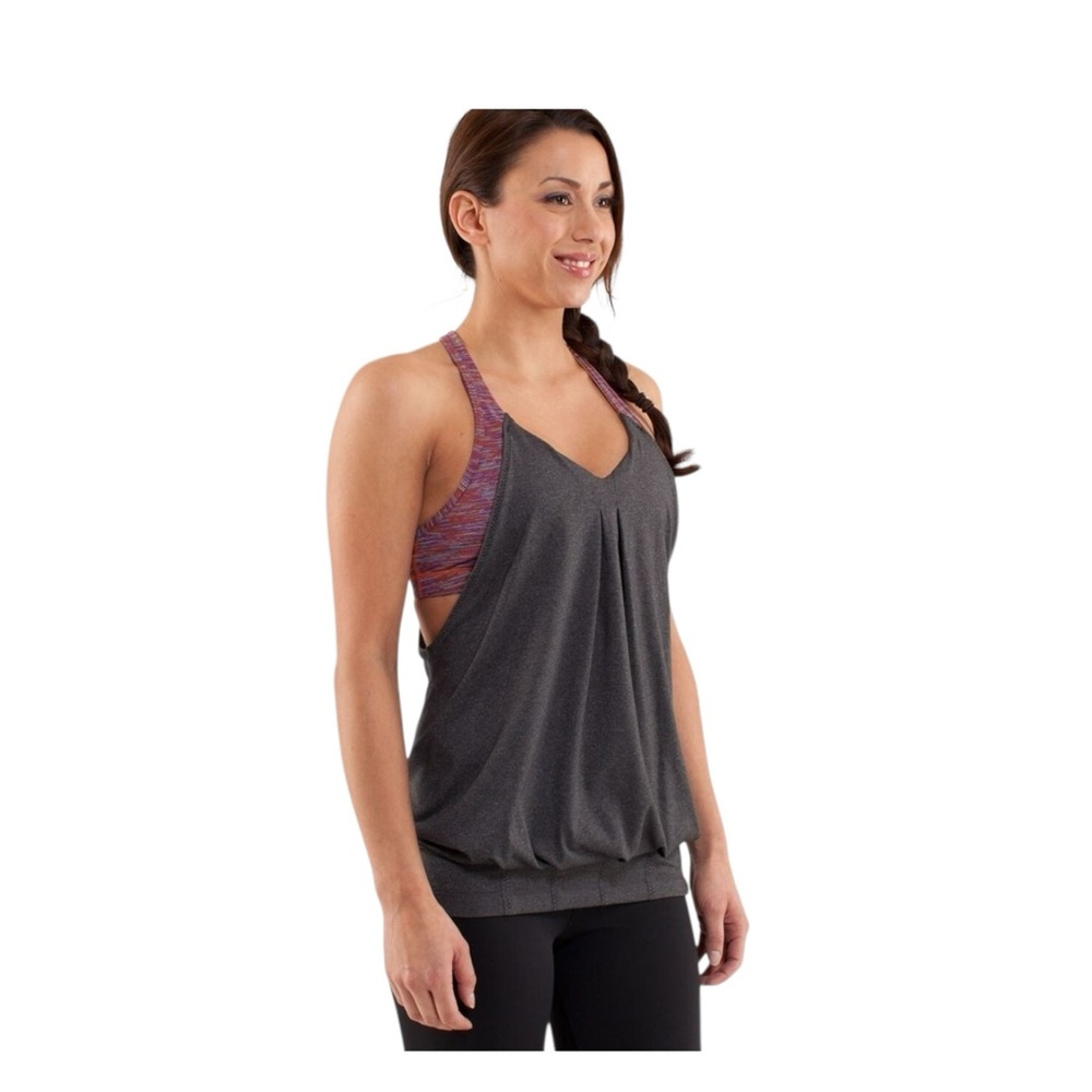 Lululemon Practice Freely Tank Top Size 6 Wee Are From Space Black
